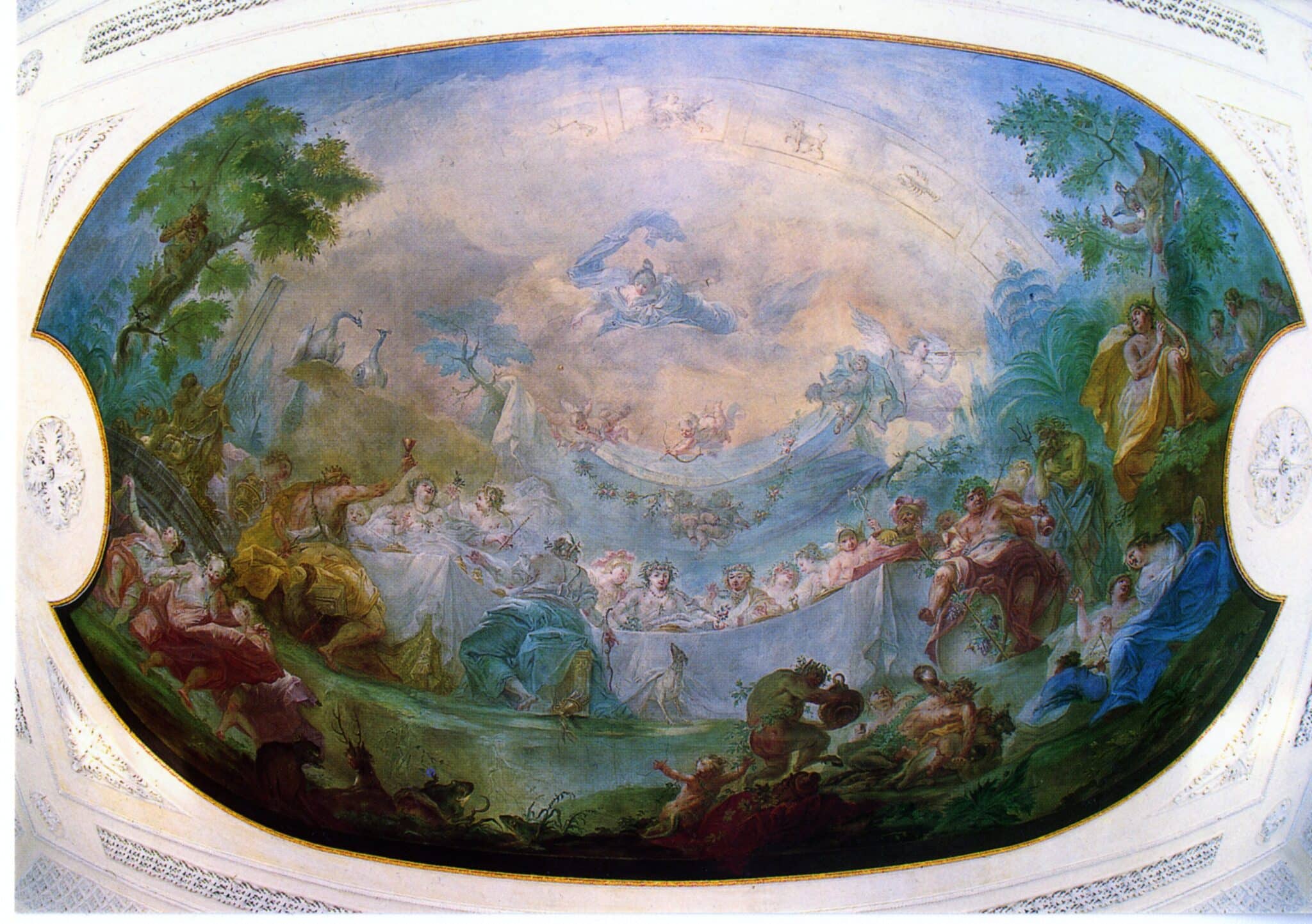 Deckengemälde Göttermahl