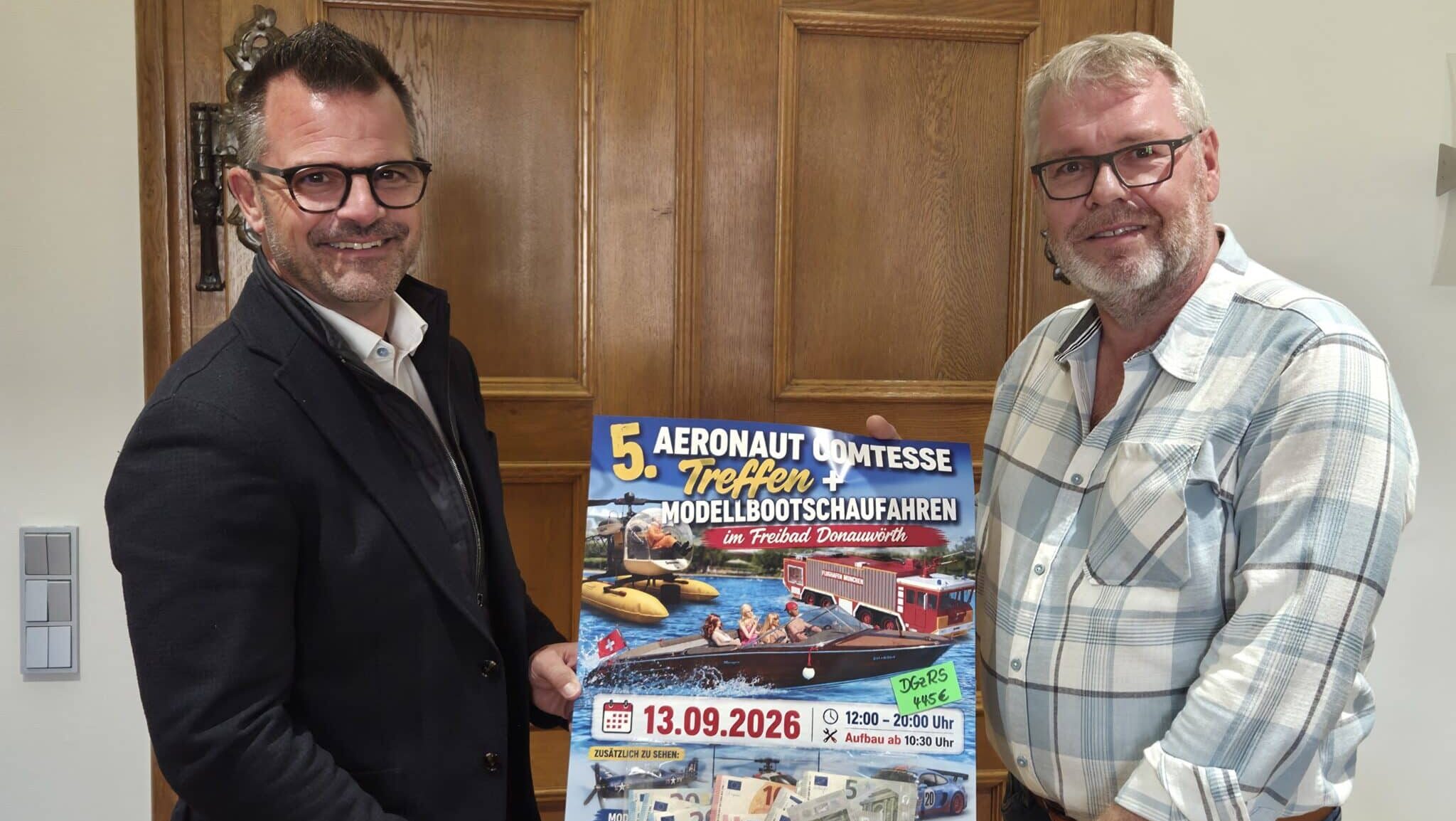 Modellbootschaufahren im Freibad auf dem Schellenberg: 666 Euro Spende für Donauwörther Bürger in Not